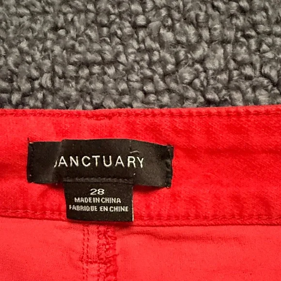Sanctuary Bold Red Corduroy Trousers - Picture 3 of 4